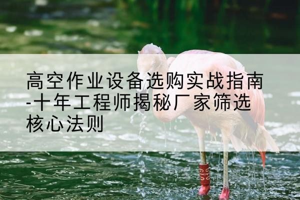 虎林剪叉式升降机厂家-高空作业设备选购实战指南-十年工程师揭秘厂家筛选核心法则
