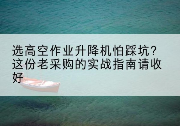 虎林高空作业升降机厂家推荐-选高空作业升降机怕踩坑？这份老采购的实战指南请收好